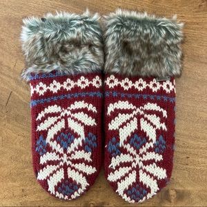 Fair Isle Wool Mittens